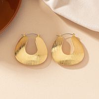 1 Pair Simple Style Korean Style Geometric Plating Alloy Hoop Earrings main image 5