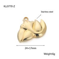1 Piece Stainless Steel 18K Gold Plated Animal sku image 2