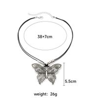 Vintage-stil Schmetterling Legierung Zinklegierung Frau Halskette Mit Anhänger main image 2