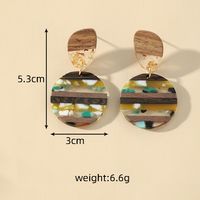 1 Pair Vintage Style Classic Style Multicolor Wood Resin Drop Earrings main image 2