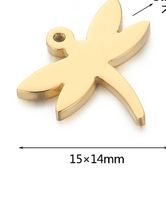 1 Piece Stainless Steel 18K Gold Plated Animal sku image 4