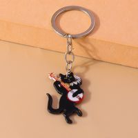 Cute Cat Zinc Alloy Bag Pendant Keychain main image 3