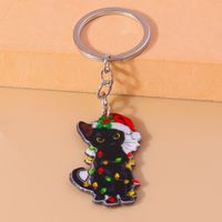 Cute Cat Zinc Alloy Bag Pendant Keychain sku image 2