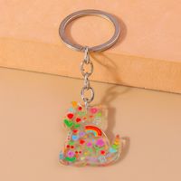 Cute Cat Zinc Alloy Bag Pendant Keychain sku image 4