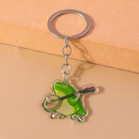 Cute Frog Arylic Zinc Alloy Printing Keychain main image 8