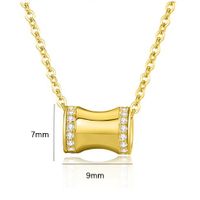 Simple Style Geometric Solid Color Sterling Silver Plating Pendant Necklace main image 2
