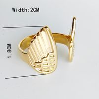 304 Stainless Steel 18K Gold Plated Retro Vintage Style Simple Style Plating Hand Heart Shape Wings Open Rings main image 3