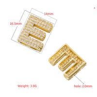 Hip-hop Classic Style Letter Copper Plating Inlay Zircon 18k Gold Plated Birthday Women's Charms main image 2