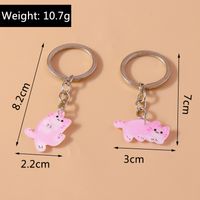 Cute Simple Style Classic Style Cat Arylic Zinc Alloy Keychain main image 2