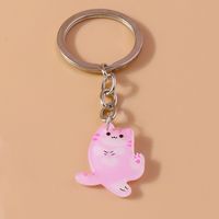 Cute Simple Style Classic Style Cat Arylic Zinc Alloy Keychain main image 9