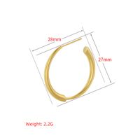 1 Pair Simple Style Round Plating Inlay Copper Zircon 18k Gold Plated Hoop Earrings Ear Studs main image 2