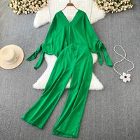 Daily Women's Casual Classic Style Solid Color Cotton Pants Sets Pants Sets main image 1