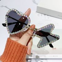 Lady Solid Color Pc Special-shaped Mirror Frameless Women's Sunglasses main image 1