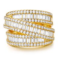 Elegant Sexy French Style Solid Color Copper Plating Inlay Zircon White Gold Plated Gold Plated Rings main image 4