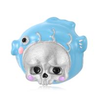 Original Design Cute Animal Skull Sterling Silver Epoxy Jewelry Accessories sku image 3