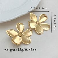 1 Pair Casual Vacation Classic Style Flower Plating 304 Stainless Steel 14K Gold Plated Ear Studs main image 2