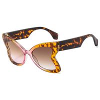 Glam Retro Lady Solid Color Ac Butterfly Frame Full Frame Women's Sunglasses main image 5
