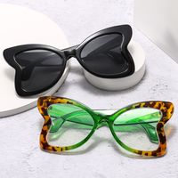 Glam Retro Lady Solid Color Ac Butterfly Frame Full Frame Women's Sunglasses main image 1