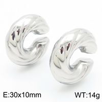 1 Pair Modern Style Simple Style Solid Color Plating Stainless Steel 18K Gold Plated Earrings sku image 34