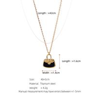 304 Stainless Steel 18K Gold Plated Simple Style Plating Bag Pendant Necklace main image 2