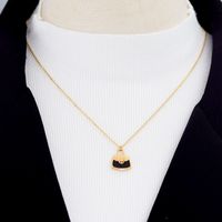 304 Stainless Steel 18K Gold Plated Simple Style Plating Bag Pendant Necklace main image 8