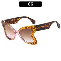 Glam Retro Lady Solid Color Ac Butterfly Frame Full Frame Women's Sunglasses sku image 6