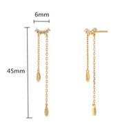 1 Pair Ig Style Simple Style Geometric Chain Inlay Copper Zircon Drop Earrings main image 2