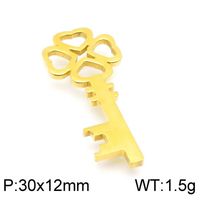1 Piece Stainless Steel 18K Gold Plated Key main image 3