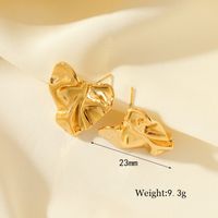 1 Pair Simple Style Heart Shape Plating 201 Stainless Steel 18K Gold Plated Ear Studs main image 2