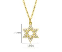 Simple Style Star Sterling Silver Plating Inlay Zircon Pendant Necklace main image 2
