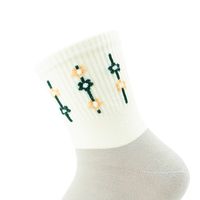 Women's Pastoral Plant Polyester Embroidery Crew Socks A Pair main image 4