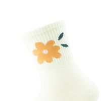 Women's Pastoral Plant Polyester Embroidery Crew Socks A Pair main image 5