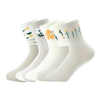 Women's Pastoral Plant Polyester Embroidery Crew Socks A Pair sku image 1