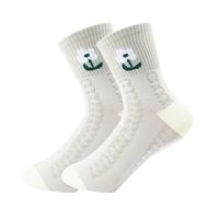 Women's Pastoral Plant Polyester Embroidery Crew Socks A Pair main image 3