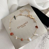 Vacation Colorful Gold Plated Alloy Natural Stone Wholesale Necklace main image 6