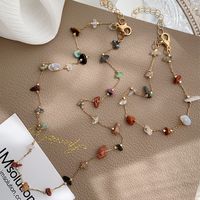 Vacation Colorful Gold Plated Alloy Natural Stone Wholesale Necklace main image 4