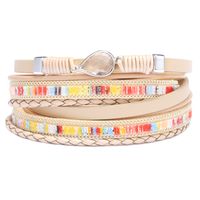 Retro Water Droplets Pu Leather Alloy Women's Wristband main image 7