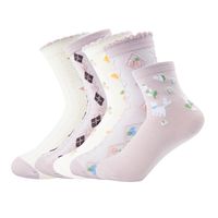Women's Sweet Pastoral Plant Polyester Crew Socks A Pair main image 1