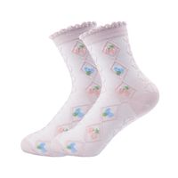 Women's Sweet Pastoral Plant Polyester Crew Socks A Pair main image 3