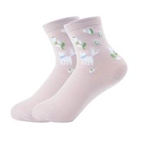 Women's Sweet Pastoral Plant Polyester Crew Socks A Pair main image 4