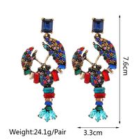 1 Pair Elegant Luxurious Vacation Animal Plating Hollow Out Inlay Alloy Rhinestones Dangling Earrings main image 2
