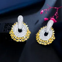 1 Pair Casual Romantic Commute Round Water Droplets Plating Inlay Copper Zircon Rhodium Plated Silver Plated Drop Earrings main image 5