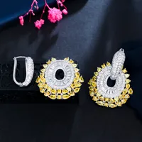 1 Pair Casual Romantic Commute Round Water Droplets Plating Inlay Copper Zircon Rhodium Plated Silver Plated Drop Earrings main image 6