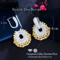 1 Pair Casual Romantic Commute Round Water Droplets Plating Inlay Copper Zircon Rhodium Plated Silver Plated Drop Earrings main image 2