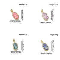 1 Piece 10*19mm 22*10mm Copper Zircon 18K Gold Plated Geometric Polished Pendant main image 2