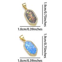 1 Piece 10*19mm 22*10mm Copper Zircon 18K Gold Plated Geometric Polished Pendant main image 3
