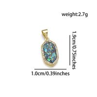 1 Piece 10*19mm 22*10mm Copper Zircon 18K Gold Plated Geometric Polished Pendant sku image 1