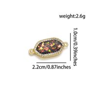 1 Piece 10*19mm 22*10mm Copper Zircon 18K Gold Plated Geometric Polished Pendant sku image 9
