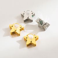 1 Pair Modern Style Simple Style Star Copper Ear Studs main image 4
