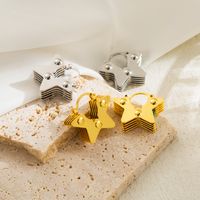 1 Pair Modern Style Simple Style Star Copper Ear Studs main image 1